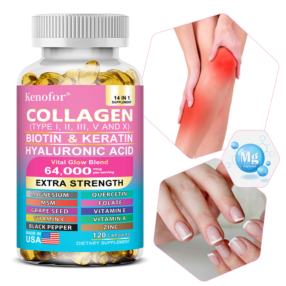 Hair Care Vitamin - Complex Collagen Capsules, Brighten Skin Tone,