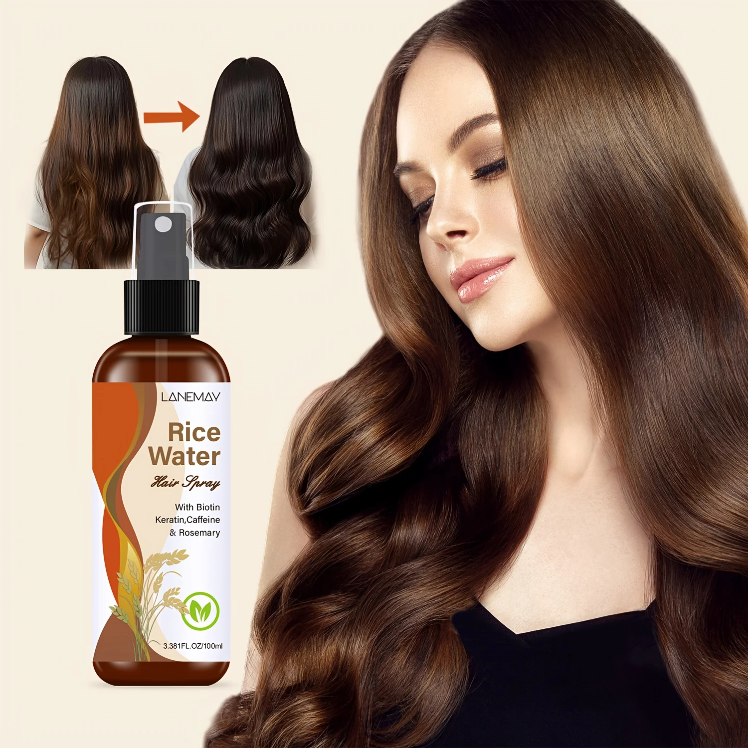 Hair Care Vitamin - Rice Water Hair Spray - with