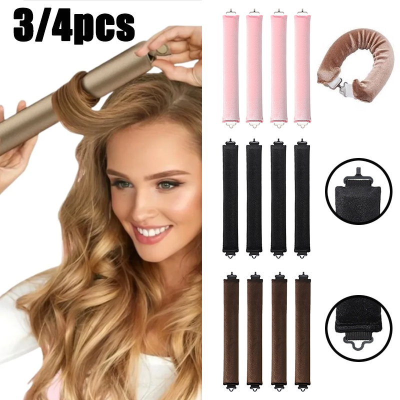 Hair Care Curly Hair - 3/4pcs No Heat Hair Rollers Heatless