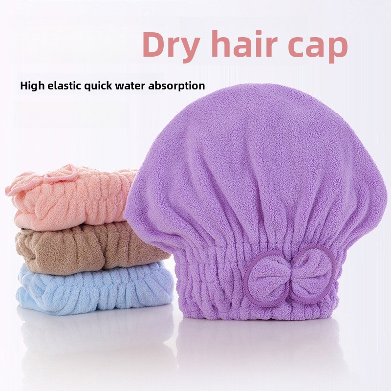 Hair Care Curly Hair - 1Pc Microfiber Hair Turban with Bow-Knot