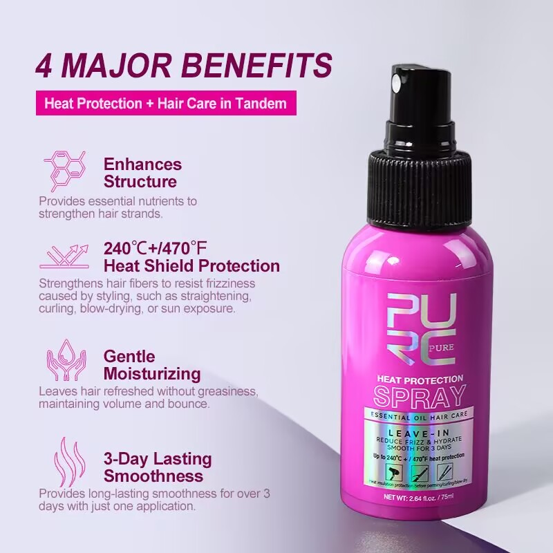 PURC Heat Protectant Spray Coc - đánh giá và giá Hair Care Heat Protectant