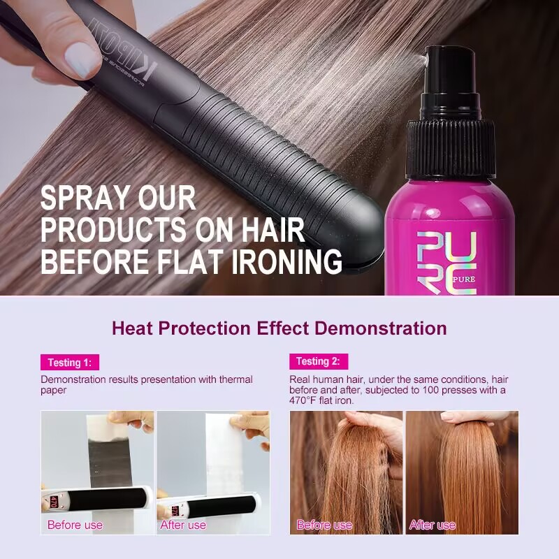 PURC Heat Protectant Spray Coc - đánh giá và giá Hair Care Heat Protectant