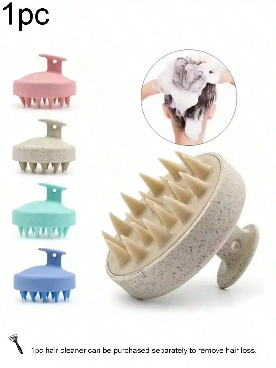 1pc Soft Silicone Scalp Massag - đánh giá và giá Hair Care Curly Hair