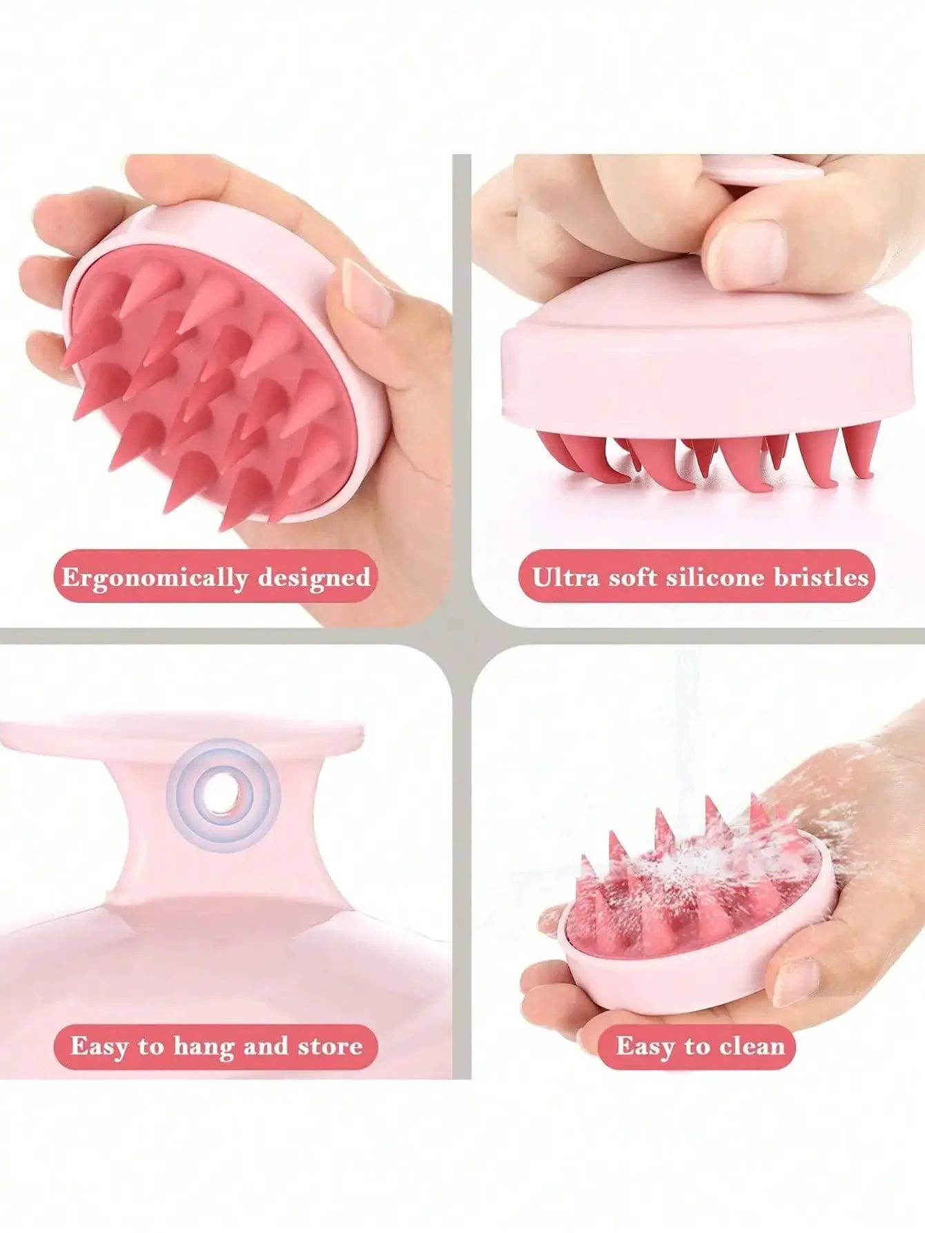 1pc Soft Silicone Scalp Massag - đánh giá và giá Hair Care Curly Hair