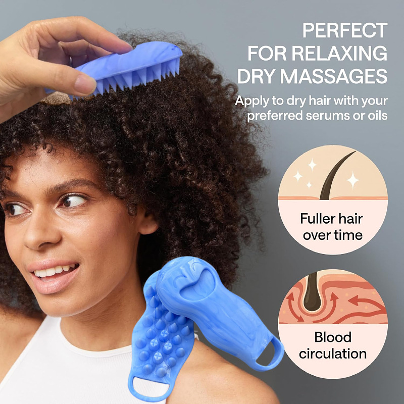 Silicone Massage Brush Shampoo - đánh giá và giá Hair Care For Hair Loss