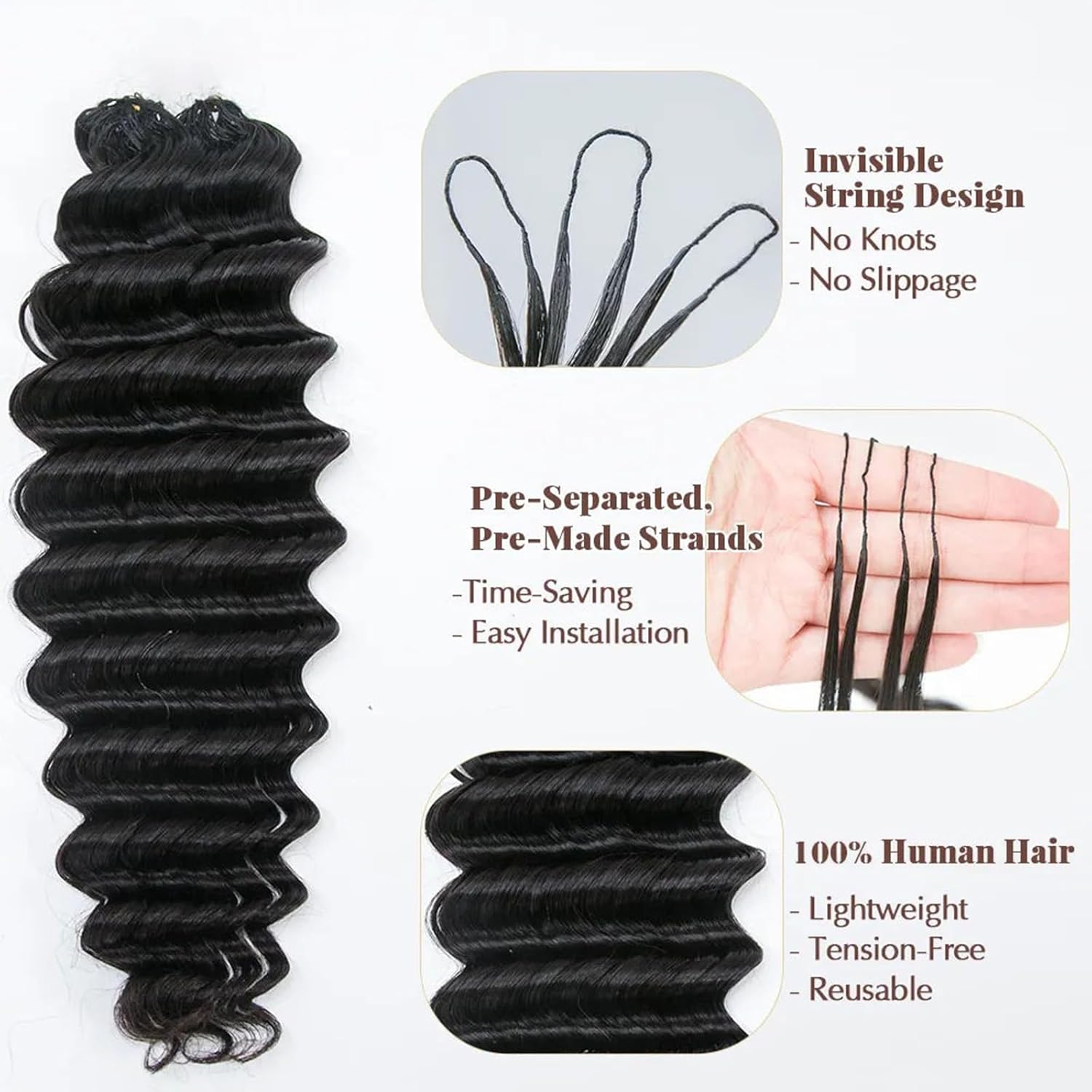 Crochet Human Hair Lightweight - đánh giá và giá Hair Care Curly Hair
