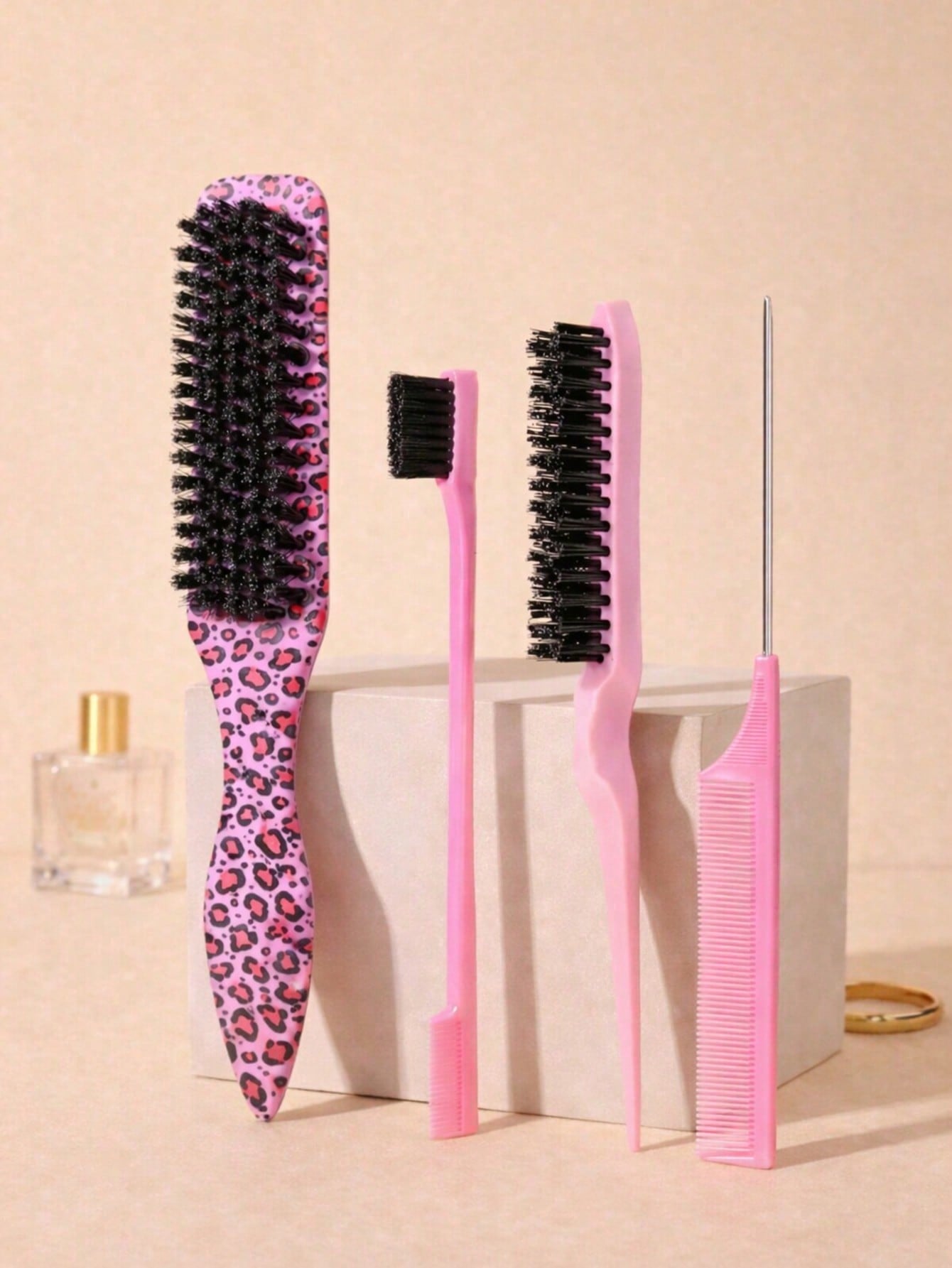 5pcs Leopard Print Tail Comb & - đánh giá và giá Hair Care Homemade