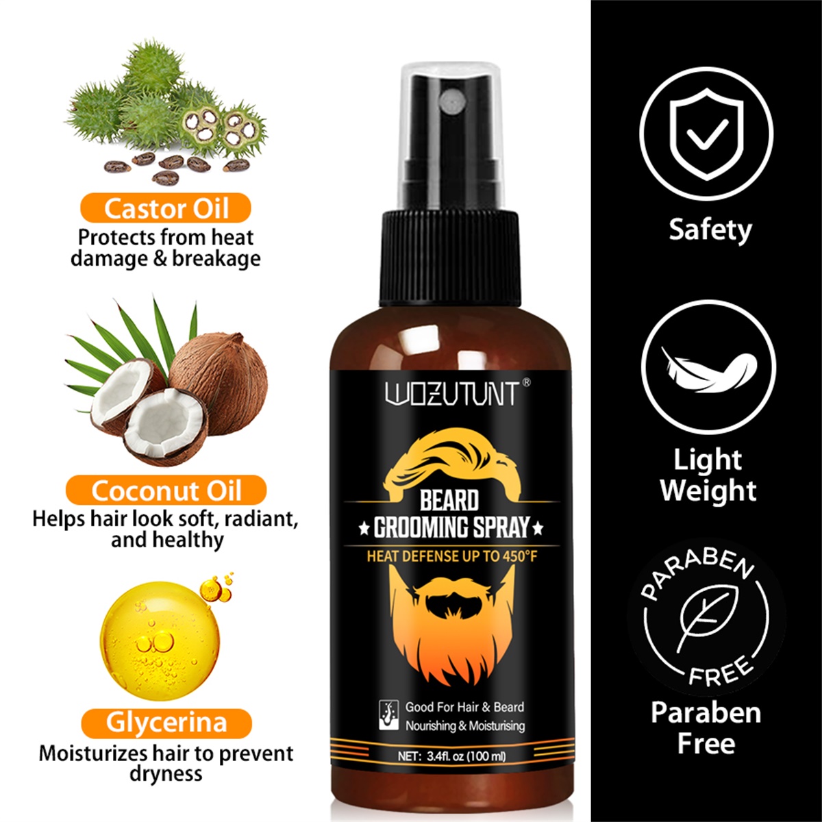 Beard Grooming Spray Protect H - đánh giá và giá Hair Care Heat Protectant