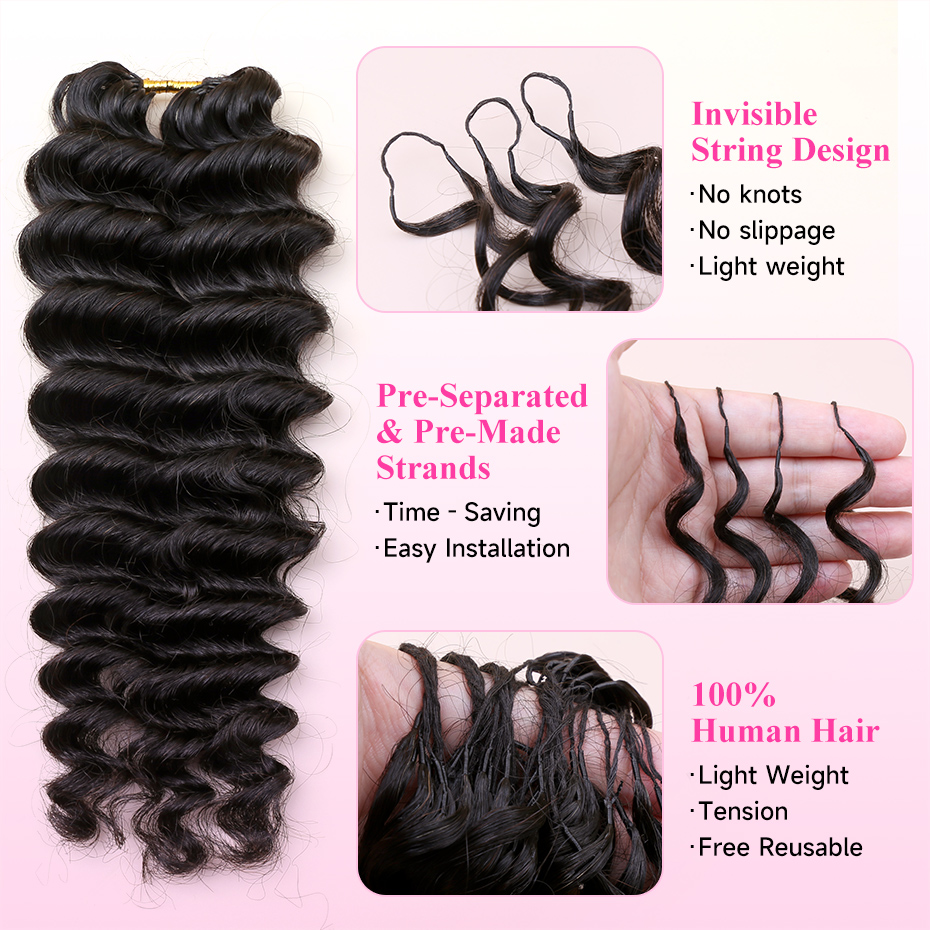 Deep Wave Feather Crochet Huma - đánh giá và giá Hair Care Curly Hair