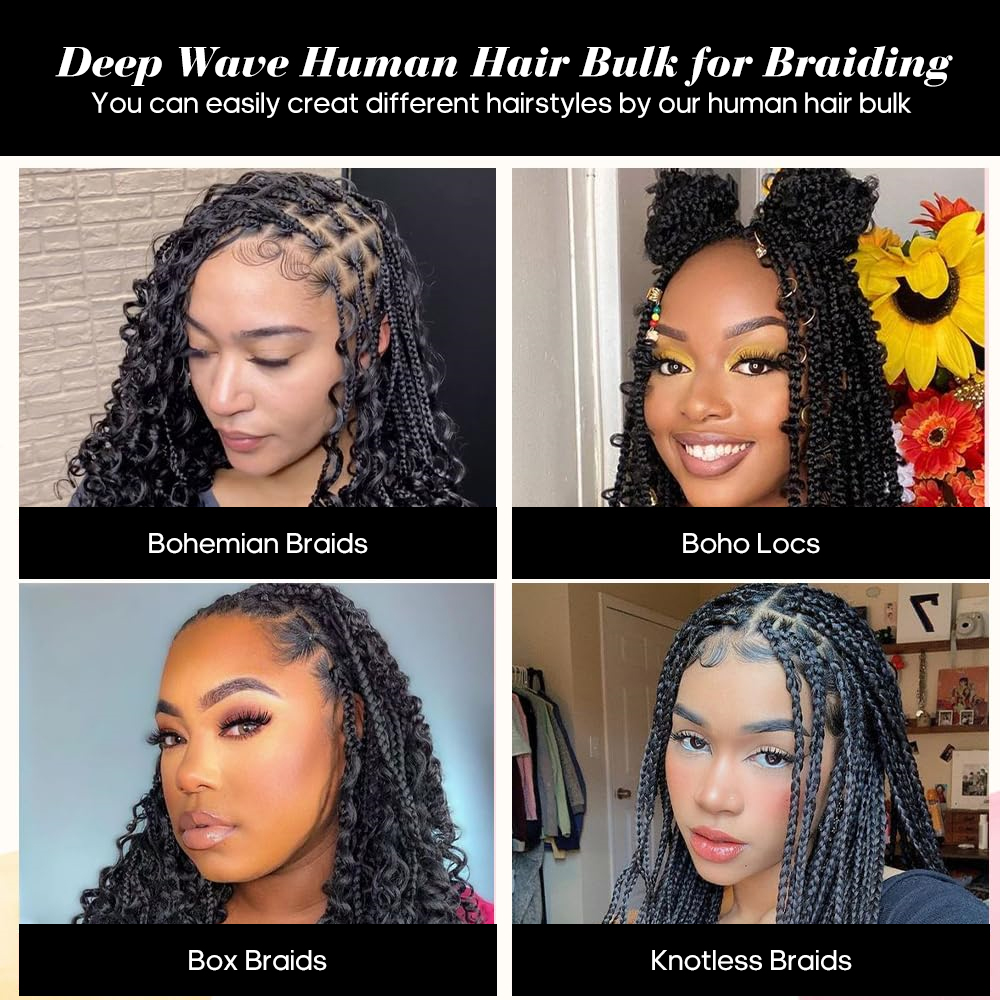 Human Braiding Hair for Boho B - đánh giá và giá Hair Care Curly Hair