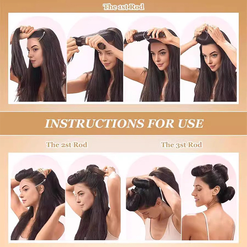 3/4pcs No Heat Hair Rollers He - đánh giá và giá Hair Care Curly Hair