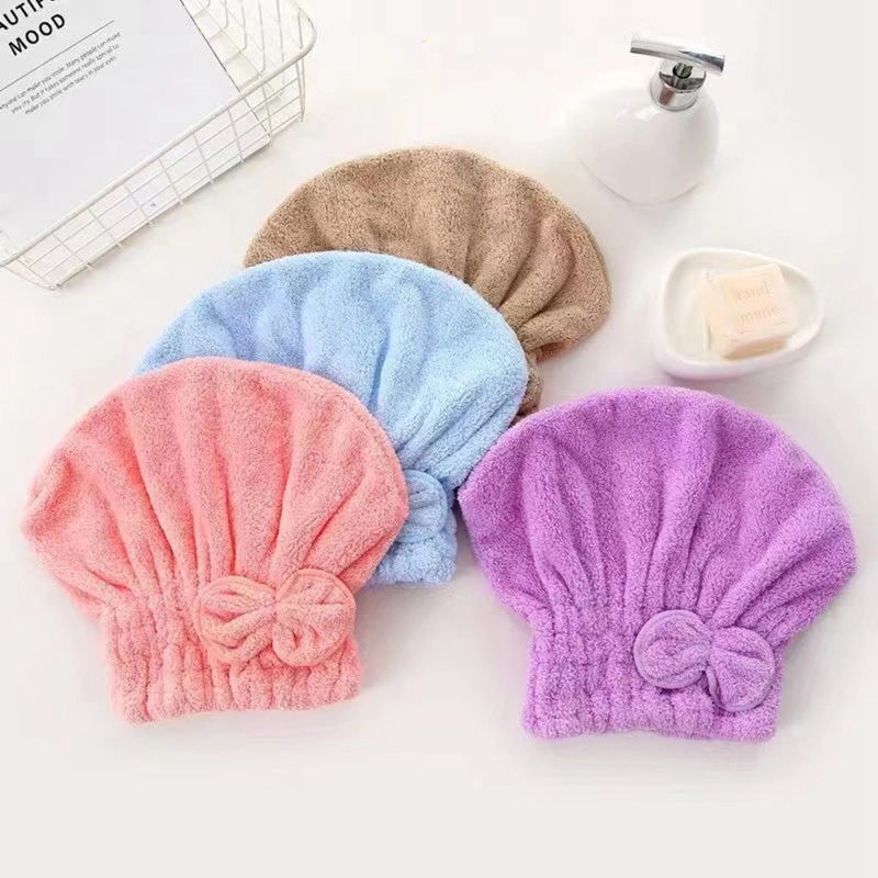 1Pc Microfiber Hair Turban wit - đánh giá và giá Hair Care Curly Hair