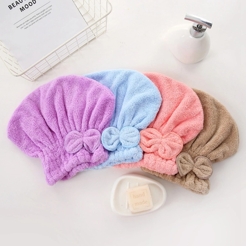 1Pc Microfiber Hair Turban wit - đánh giá và giá Hair Care Curly Hair
