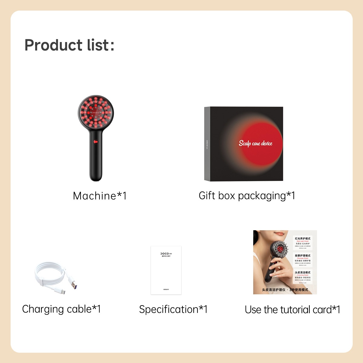 DOCO Electric Massage Comb Vib - đánh giá và giá Hair Care Lab