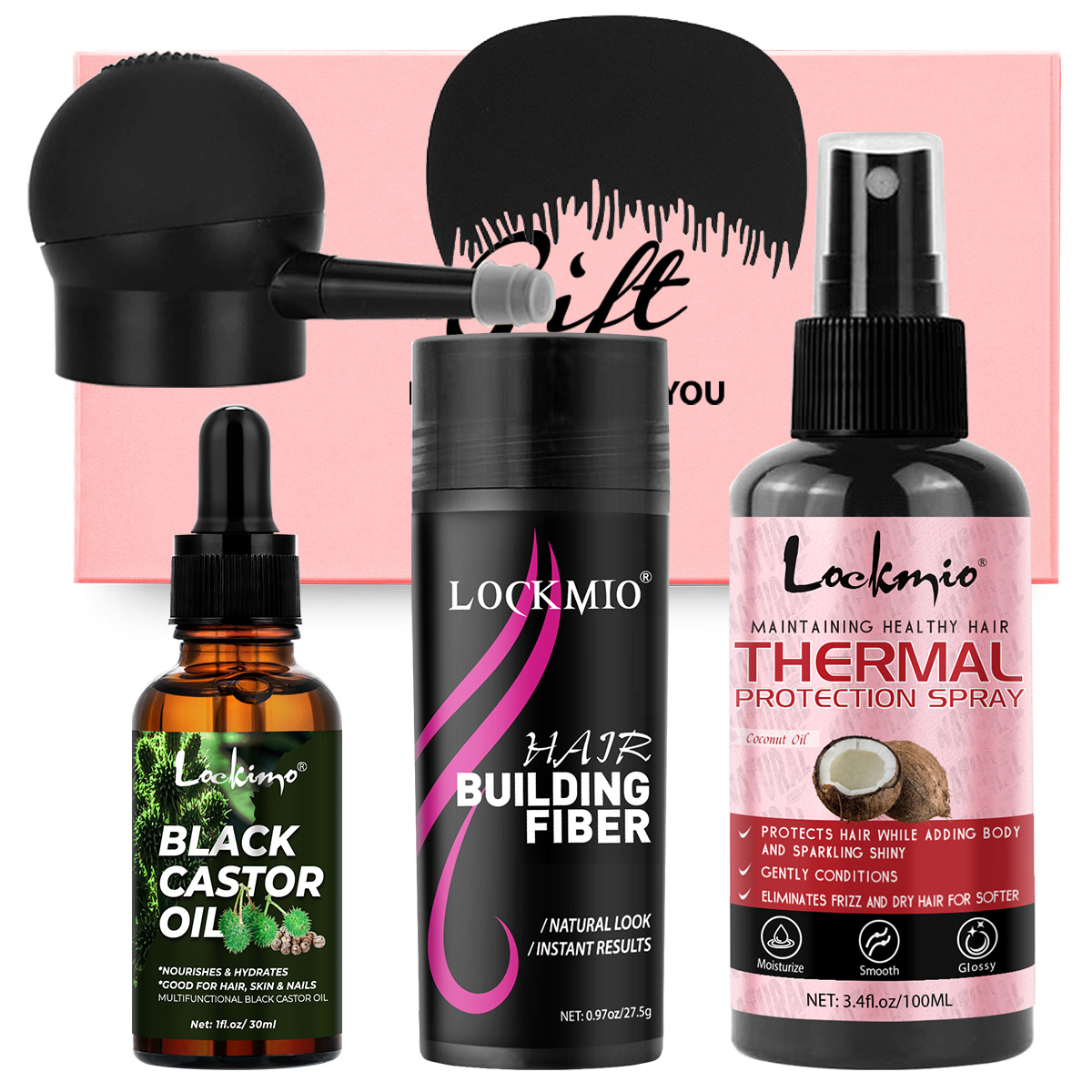 Hair Care and Growth Set Black - đánh giá và giá Hair Care Heat Protectant